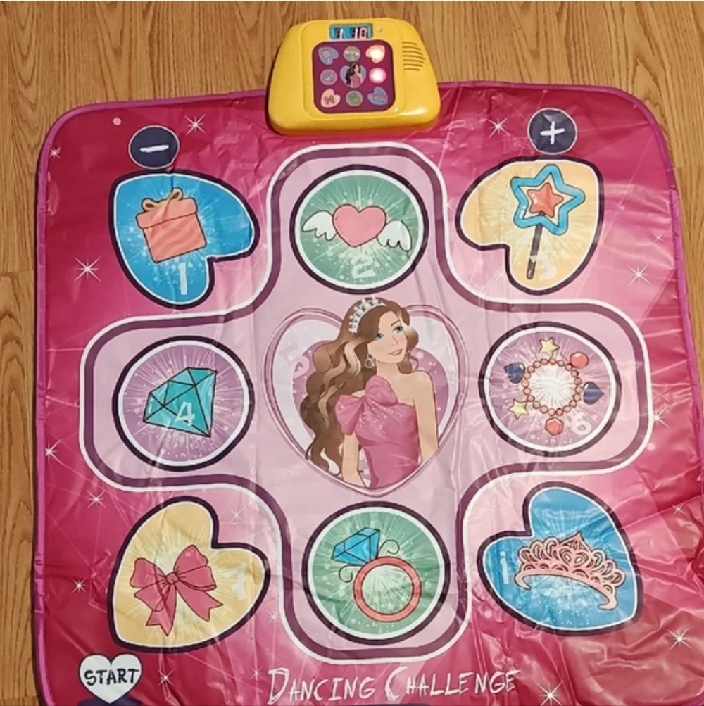 Princess Dancing Challenge Playmat - LED Musical Dance Pad for Kids